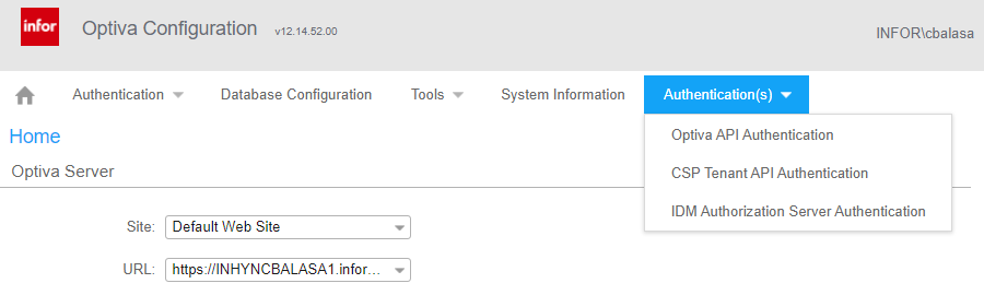 Authentication form