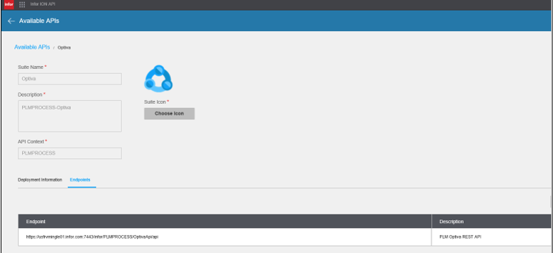 Endpoints tab