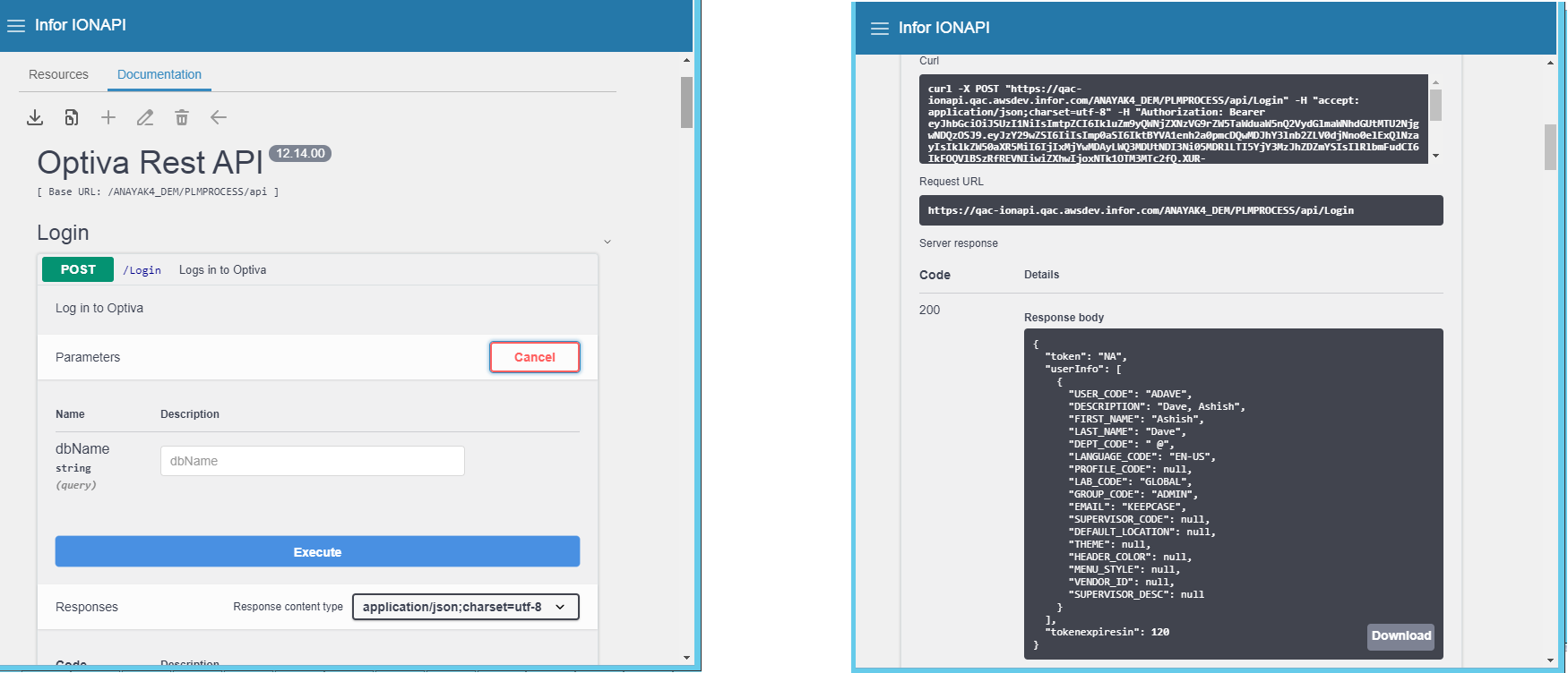 Login API